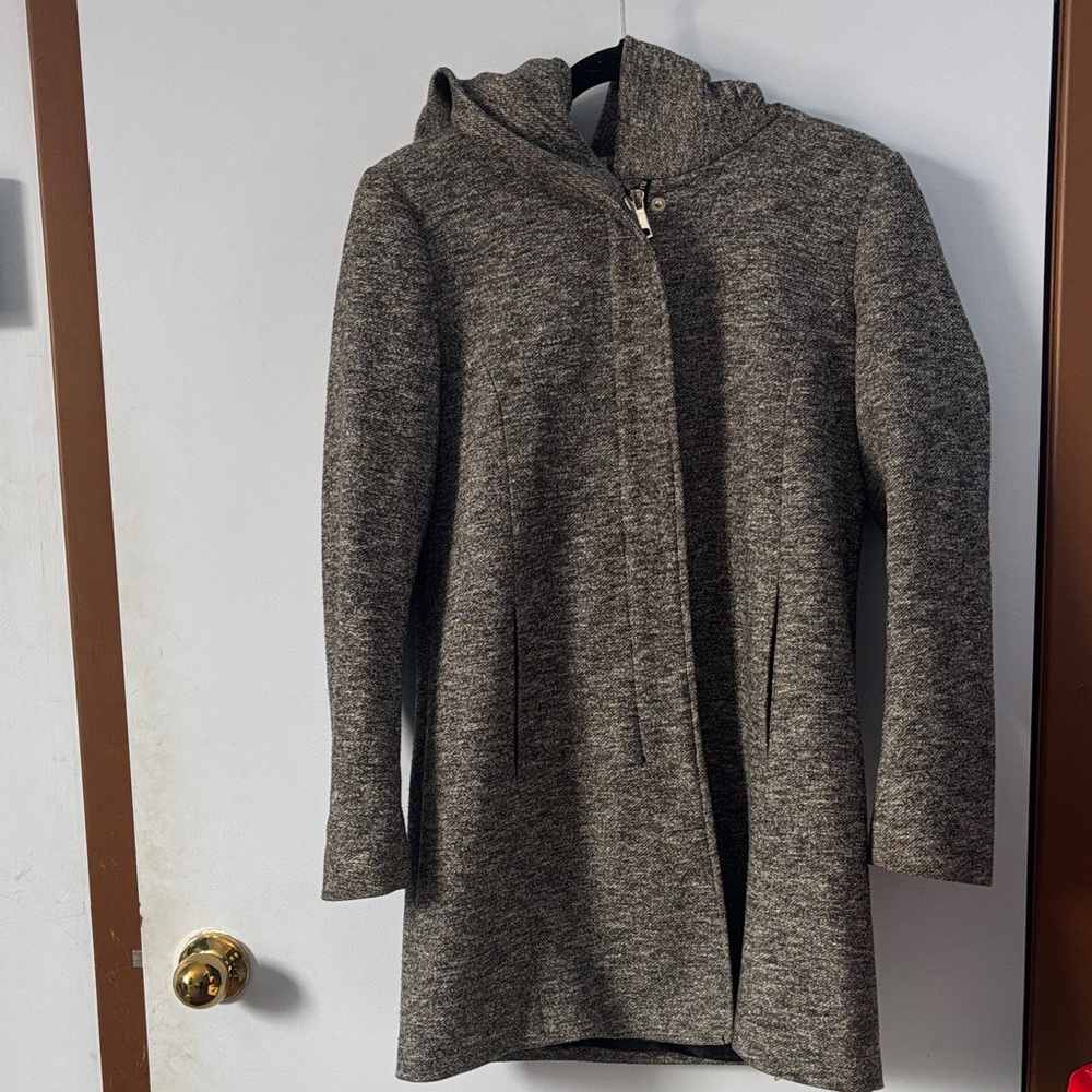 Gray Women's Hooded Coat